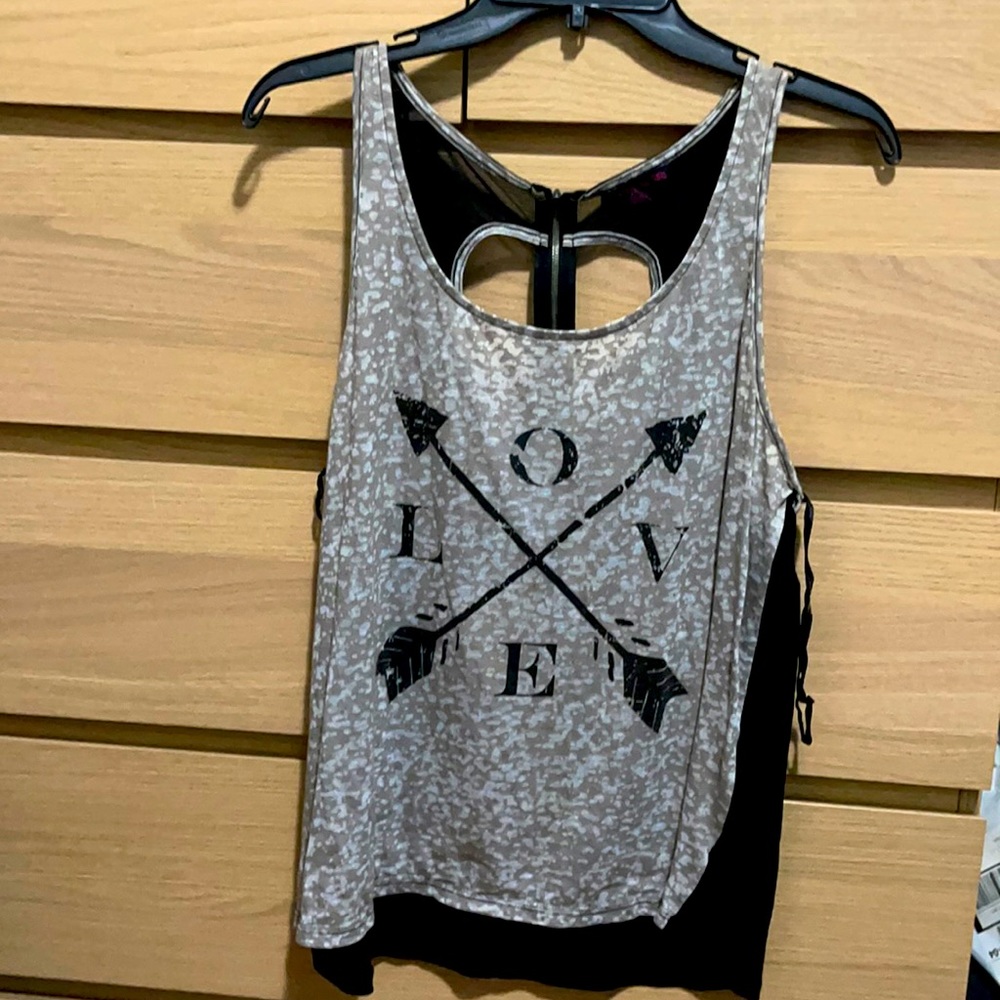 Material Girl Mesh back Sleeveless top